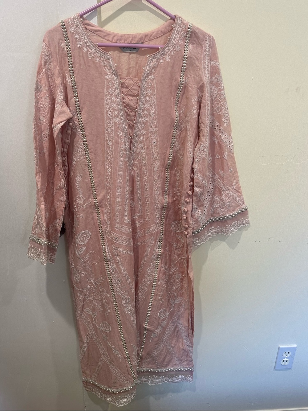 Maria b Embroidered Dusty Pink suit